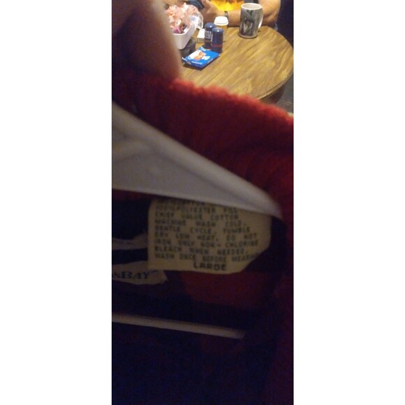 Vintage St Johns Bay Vest L Mens Red Corduroy Full Zip Plaid Pockets Insulated - Picture 4 of 4